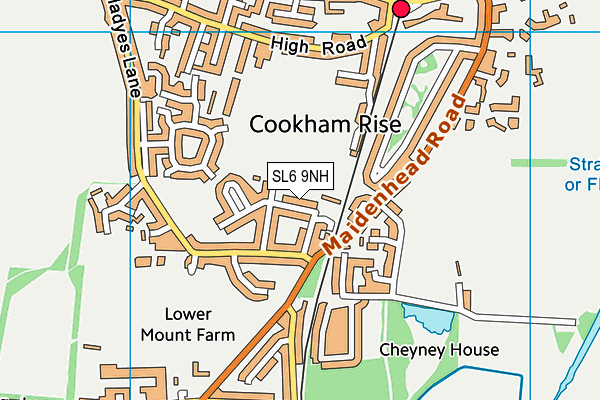 SL6 9NH map - OS VectorMap District (Ordnance Survey) SL6 9NH map - OS VectorMap District (Ordnance Survey)
