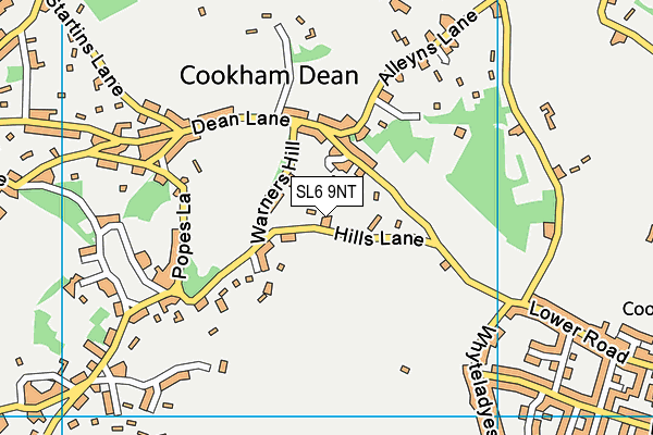 SL6 9NT map - OS VectorMap District (Ordnance Survey) SL6 9NT map - OS VectorMap District (Ordnance Survey)