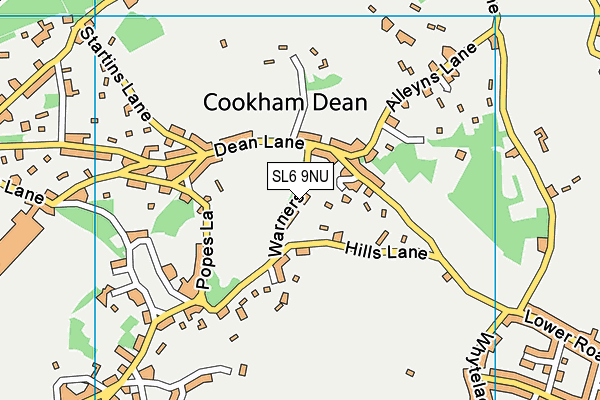 SL6 9NU map - OS VectorMap District (Ordnance Survey) SL6 9NU map - OS VectorMap District (Ordnance Survey)