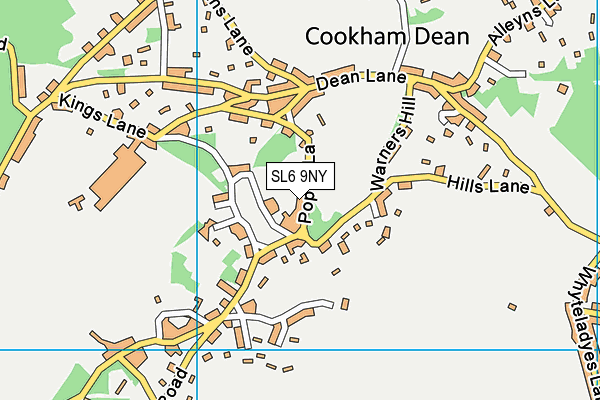 SL6 9NY map - OS VectorMap District (Ordnance Survey) SL6 9NY map - OS VectorMap District (Ordnance Survey)