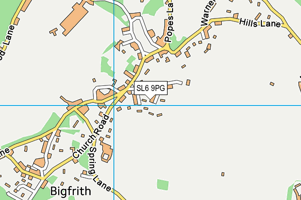 SL6 9PG map - OS VectorMap District (Ordnance Survey) SL6 9PG map - OS VectorMap District (Ordnance Survey)