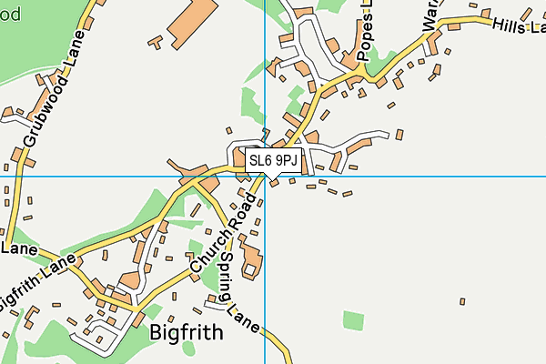 SL6 9PJ map - OS VectorMap District (Ordnance Survey) SL6 9PJ map - OS VectorMap District (Ordnance Survey)