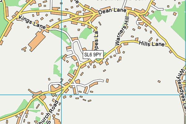 SL6 9PY map - OS VectorMap District (Ordnance Survey) SL6 9PY map - OS VectorMap District (Ordnance Survey)