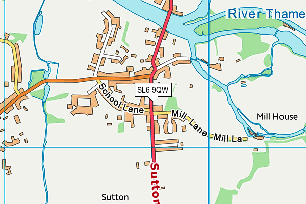 SL6 9QW map - OS VectorMap District (Ordnance Survey) SL6 9QW map - OS VectorMap District (Ordnance Survey)