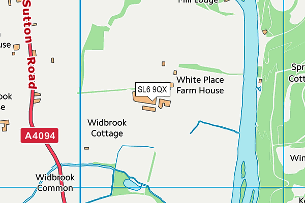 SL6 9QX map - OS VectorMap District (Ordnance Survey)