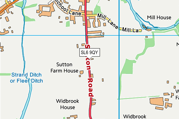 SL6 9QY map - OS VectorMap District (Ordnance Survey) SL6 9QY map - OS VectorMap District (Ordnance Survey)