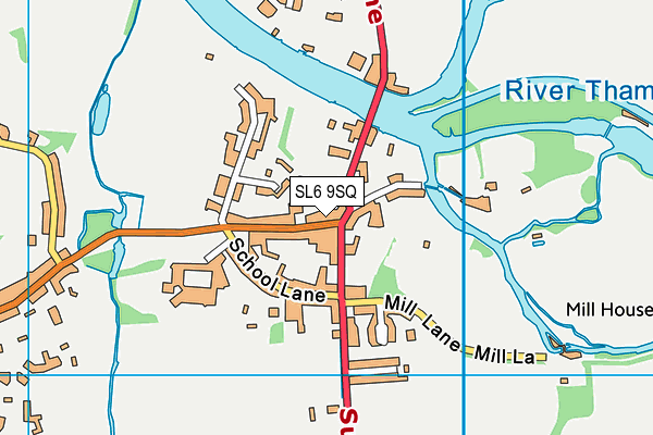 SL6 9SQ map - OS VectorMap District (Ordnance Survey) SL6 9SQ map - OS VectorMap District (Ordnance Survey)