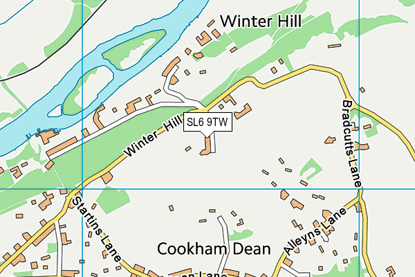 SL6 9TW map - OS VectorMap District (Ordnance Survey) SL6 9TW map - OS VectorMap District (Ordnance Survey)
