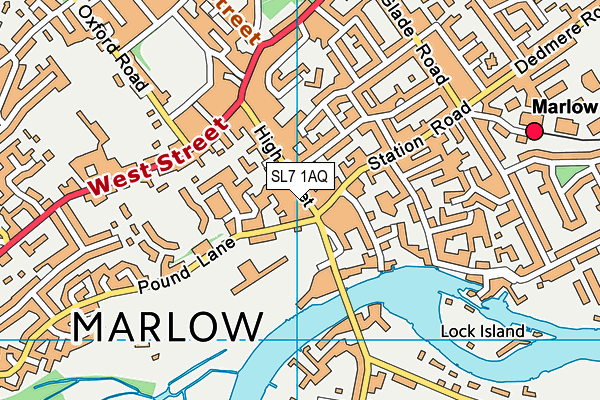 SL7 1AQ map - OS VectorMap District (Ordnance Survey) SL7 1AQ map - OS VectorMap District (Ordnance Survey)