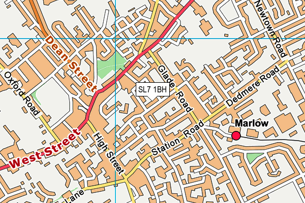 SL7 1BH map - OS VectorMap District (Ordnance Survey) SL7 1BH map - OS VectorMap District (Ordnance Survey)
