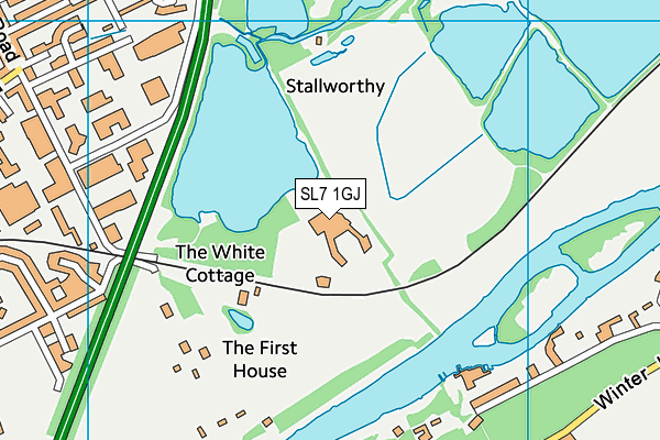 SL7 1GJ map - OS VectorMap District (Ordnance Survey) SL7 1GJ map - OS VectorMap District (Ordnance Survey)
