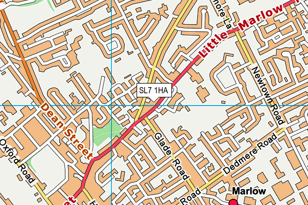 SL7 1HA map - OS VectorMap District (Ordnance Survey) SL7 1HA map - OS VectorMap District (Ordnance Survey)