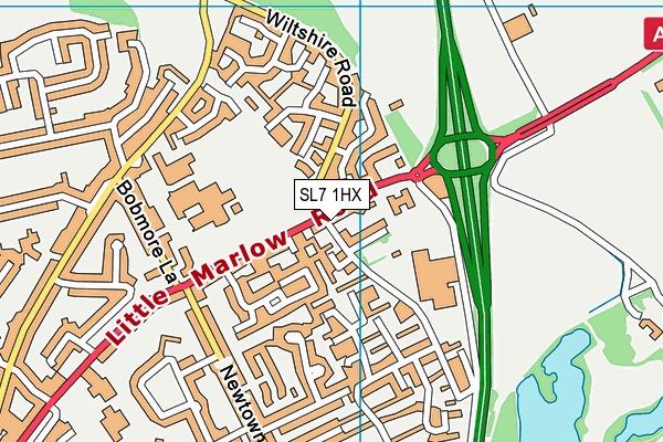 SL7 1HX map - OS VectorMap District (Ordnance Survey) SL7 1HX map - OS VectorMap District (Ordnance Survey)