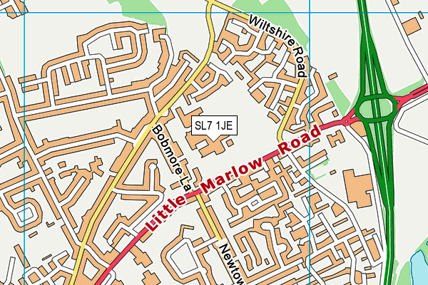 SL7 1JE map - OS VectorMap District (Ordnance Survey) SL7 1JE map - OS VectorMap District (Ordnance Survey)