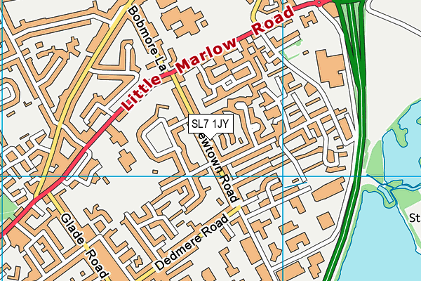 SL7 1JY map - OS VectorMap District (Ordnance Survey) SL7 1JY map - OS VectorMap District (Ordnance Survey)