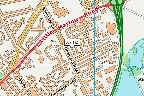 SL7 1JZ map - OS VectorMap District (Ordnance Survey) SL7 1JZ map - OS VectorMap District (Ordnance Survey)