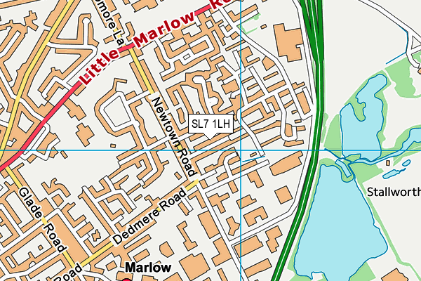 SL7 1LH map - OS VectorMap District (Ordnance Survey) SL7 1LH map - OS VectorMap District (Ordnance Survey)