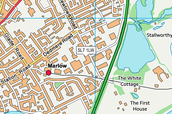 SL7 1LW map - OS VectorMap District (Ordnance Survey) SL7 1LW map - OS VectorMap District (Ordnance Survey)