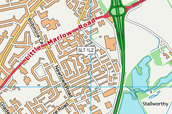 SL7 1LZ map - OS VectorMap District (Ordnance Survey) SL7 1LZ map - OS VectorMap District (Ordnance Survey)