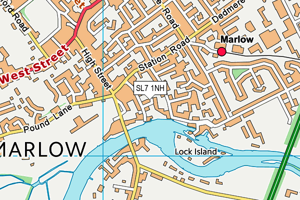 SL7 1NH map - OS VectorMap District (Ordnance Survey)