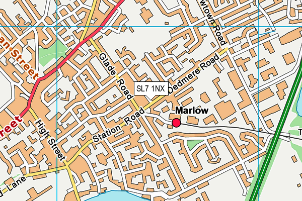 SL7 1NX map - OS VectorMap District (Ordnance Survey) SL7 1NX map - OS VectorMap District (Ordnance Survey)