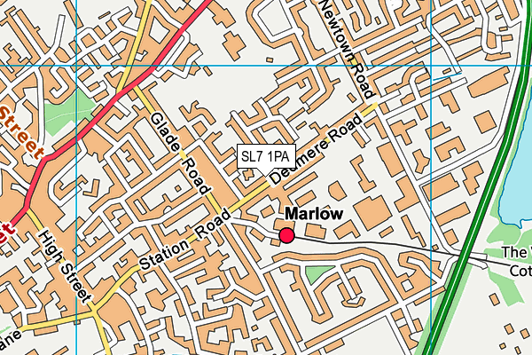SL7 1PA map - OS VectorMap District (Ordnance Survey) SL7 1PA map - OS VectorMap District (Ordnance Survey)