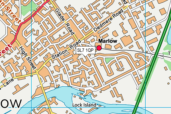 SL7 1QP map - OS VectorMap District (Ordnance Survey) SL7 1QP map - OS VectorMap District (Ordnance Survey)