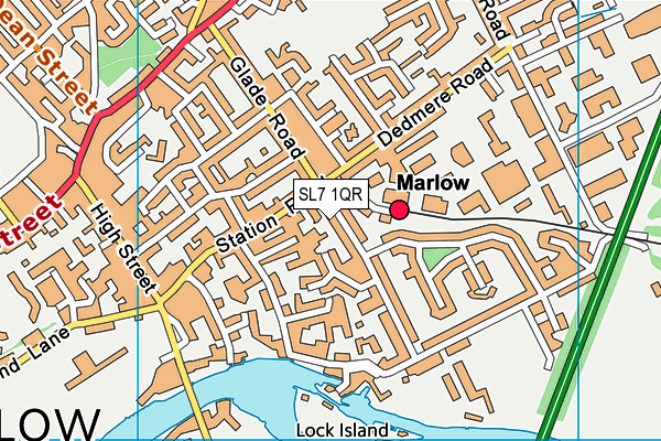 SL7 1QR map - OS VectorMap District (Ordnance Survey) SL7 1QR map - OS VectorMap District (Ordnance Survey)
