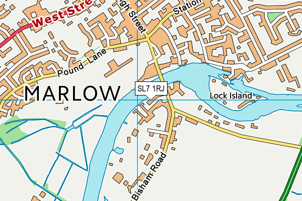 SL7 1RJ map - OS VectorMap District (Ordnance Survey) SL7 1RJ map - OS VectorMap District (Ordnance Survey)