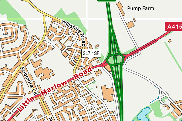 SL7 1SF map - OS VectorMap District (Ordnance Survey) SL7 1SF map - OS VectorMap District (Ordnance Survey)