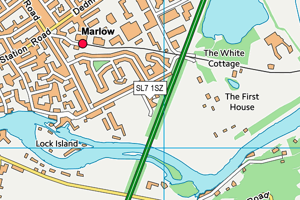 SL7 1SZ map - OS VectorMap District (Ordnance Survey) SL7 1SZ map - OS VectorMap District (Ordnance Survey)