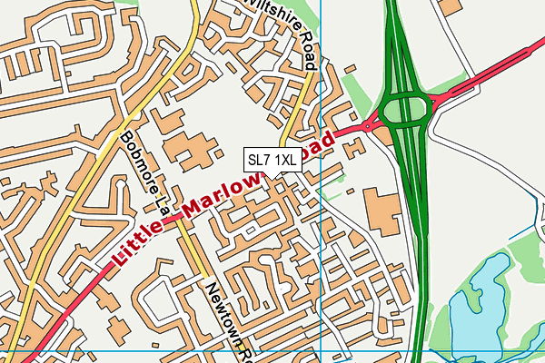 SL7 1XL map - OS VectorMap District (Ordnance Survey) SL7 1XL map - OS VectorMap District (Ordnance Survey)