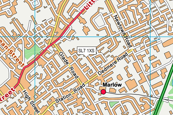 SL7 1XS map - OS VectorMap District (Ordnance Survey) SL7 1XS map - OS VectorMap District (Ordnance Survey)