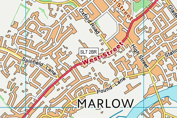 SL7 2BR map - OS VectorMap District (Ordnance Survey) SL7 2BR map - OS VectorMap District (Ordnance Survey)
