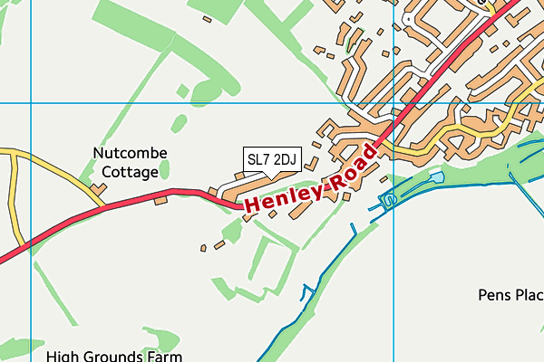 SL7 2DJ map - OS VectorMap District (Ordnance Survey) SL7 2DJ map - OS VectorMap District (Ordnance Survey)
