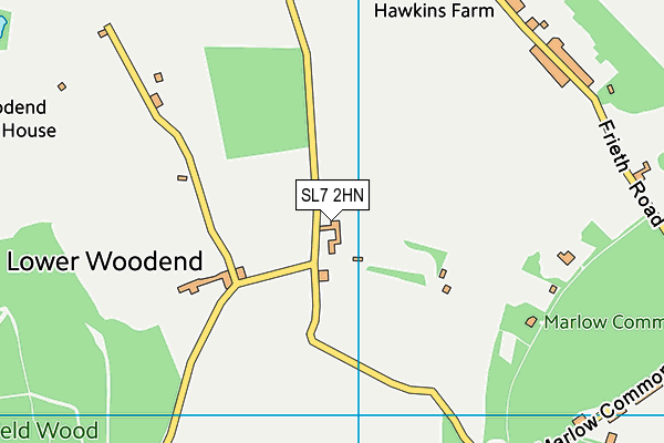 SL7 2HN map - OS VectorMap District (Ordnance Survey) SL7 2HN map - OS VectorMap District (Ordnance Survey)