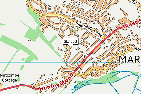 SL7 2LG map - OS VectorMap District (Ordnance Survey) SL7 2LG map - OS VectorMap District (Ordnance Survey)