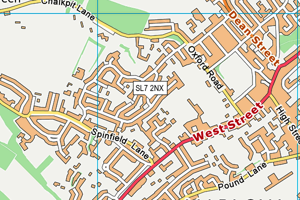 SL7 2NX map - OS VectorMap District (Ordnance Survey) SL7 2NX map - OS VectorMap District (Ordnance Survey)