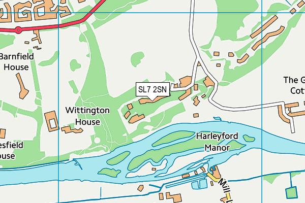 SL7 2SN map - OS VectorMap District (Ordnance Survey) SL7 2SN map - OS VectorMap District (Ordnance Survey)
