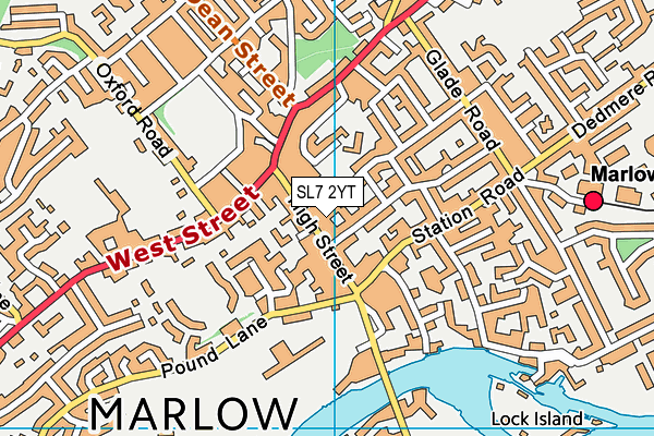 SL7 2YT map - OS VectorMap District (Ordnance Survey) SL7 2YT map - OS VectorMap District (Ordnance Survey)