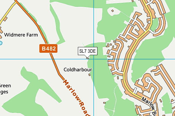 SL7 3DE map - OS VectorMap District (Ordnance Survey) SL7 3DE map - OS VectorMap District (Ordnance Survey)