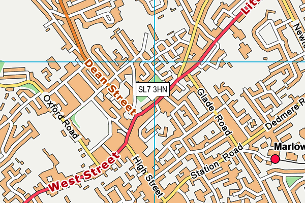 SL7 3HN map - OS VectorMap District (Ordnance Survey) SL7 3HN map - OS VectorMap District (Ordnance Survey)