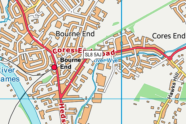 SL8 5AJ map - OS VectorMap District (Ordnance Survey) SL8 5AJ map - OS VectorMap District (Ordnance Survey)