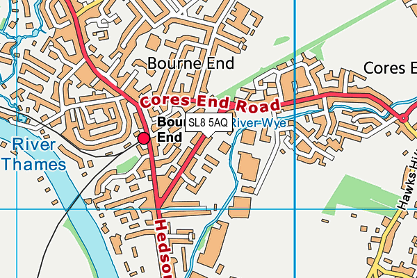 SL8 5AQ map - OS VectorMap District (Ordnance Survey) SL8 5AQ map - OS VectorMap District (Ordnance Survey)