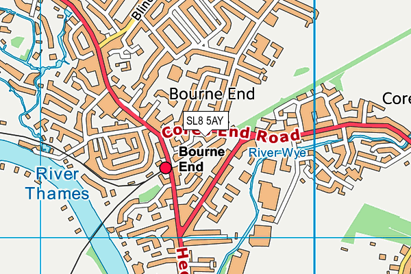 SL8 5AY map - OS VectorMap District (Ordnance Survey) SL8 5AY map - OS VectorMap District (Ordnance Survey)