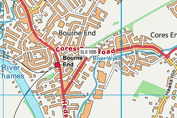 SL8 5BB map - OS VectorMap District (Ordnance Survey) SL8 5BB map - OS VectorMap District (Ordnance Survey)