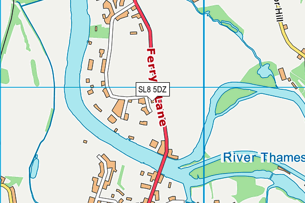 SL8 5DZ map - OS VectorMap District (Ordnance Survey) SL8 5DZ map - OS VectorMap District (Ordnance Survey)