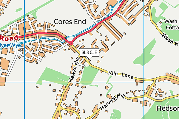 SL8 5JE map - OS VectorMap District (Ordnance Survey) SL8 5JE map - OS VectorMap District (Ordnance Survey)
