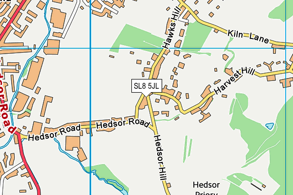 SL8 5JL map - OS VectorMap District (Ordnance Survey) SL8 5JL map - OS VectorMap District (Ordnance Survey)