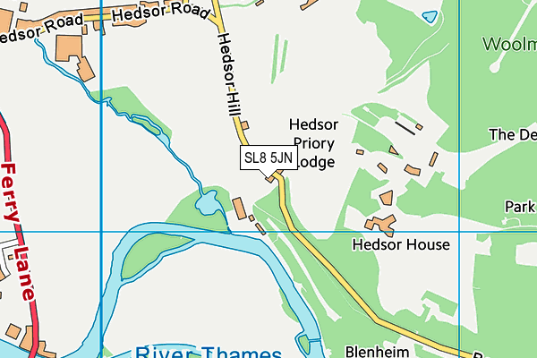 SL8 5JN map - OS VectorMap District (Ordnance Survey) SL8 5JN map - OS VectorMap District (Ordnance Survey)
